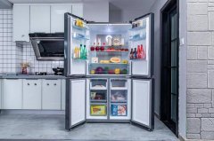 美的508L法式多门冰箱家用超薄对开双开四门大容量